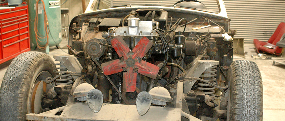 disassemble classic car engine
